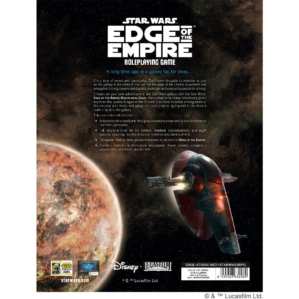 Star Wars - Edge of the Empire: Core Rulebook RPG The Compleat Strategist