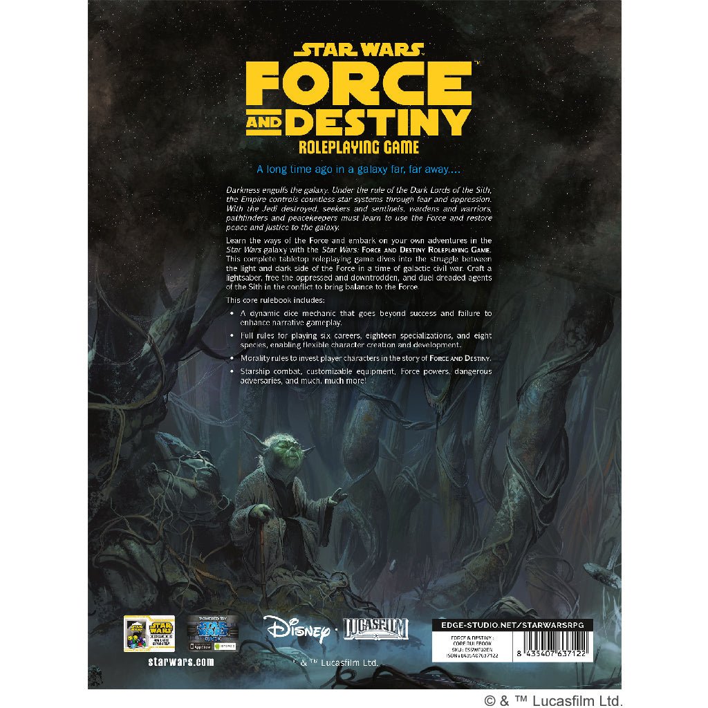 Star Wars - Force and Destiny: Core Rulebook RPG The Compleat Strategist